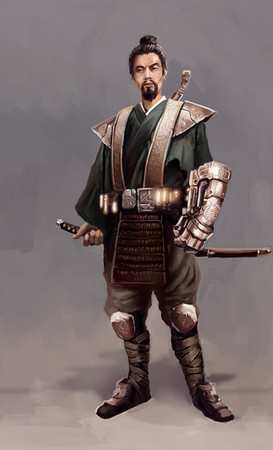 Blake Henriksen's Samurai art for *Steel Dragons*